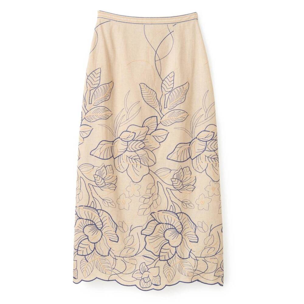NEW CARTOLINA NANTUCKET women's cypress skirt in natural linen